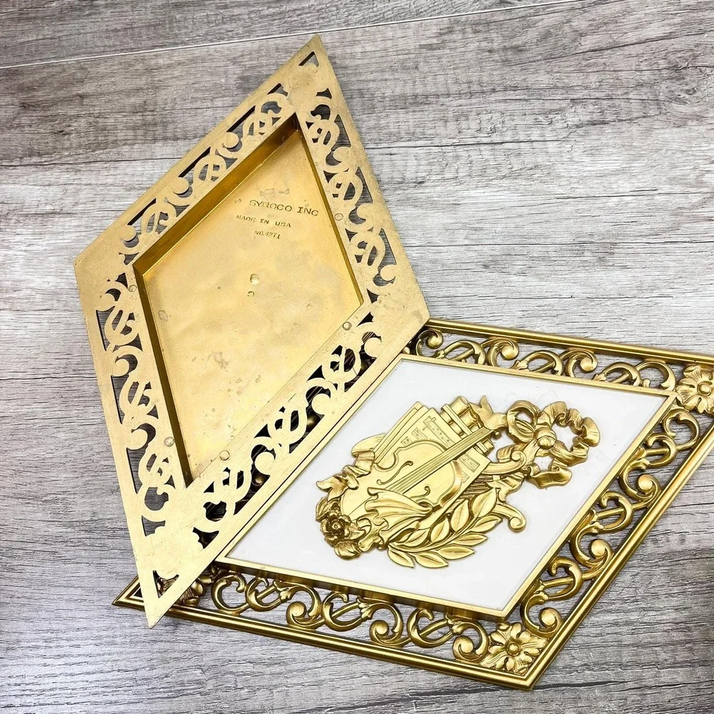 Faux Brass‎ Gold Wall Hanging Set of 2 - Burwood Interior Decor